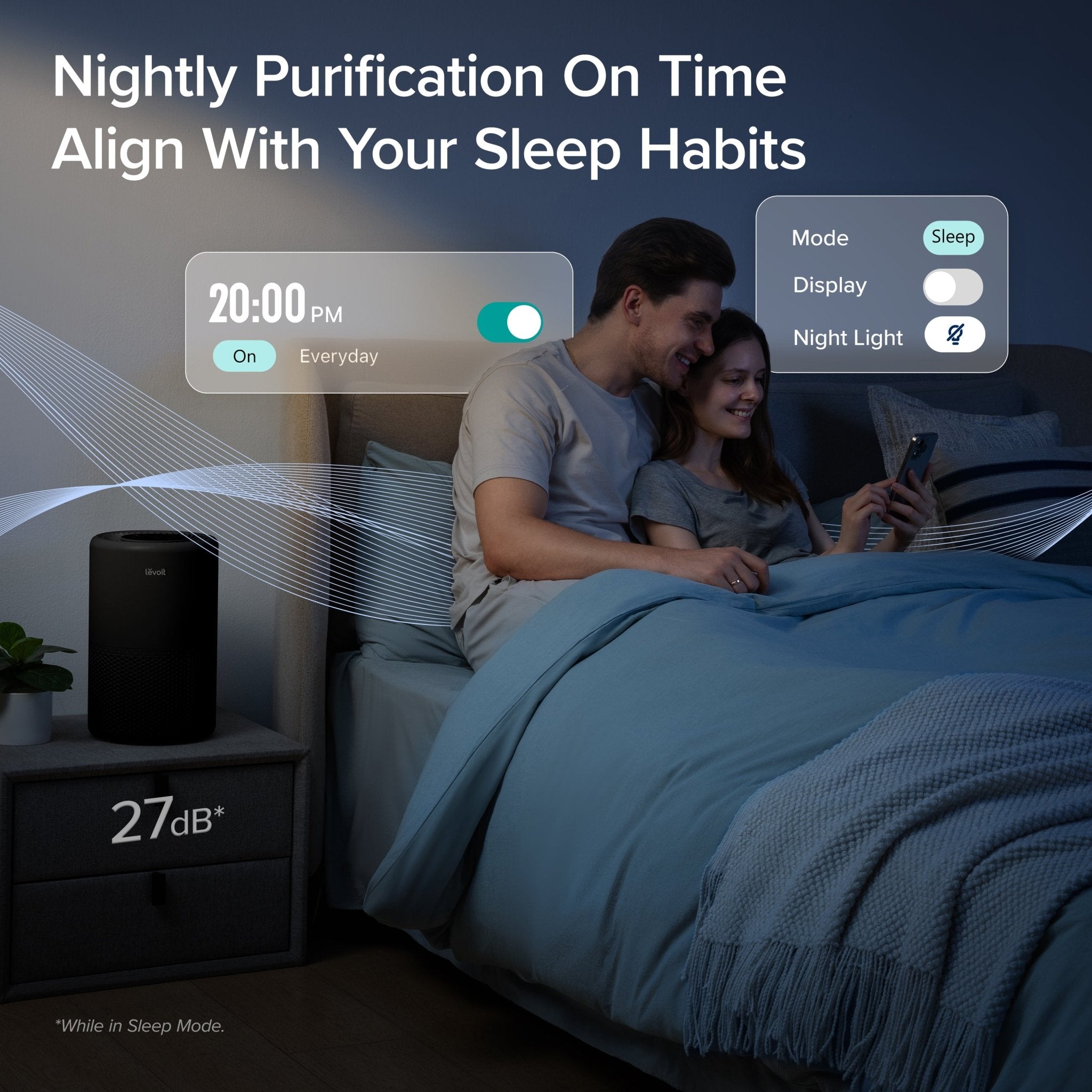 Levoit Core® 200S-P Black Smart Air Purifier - Image 3